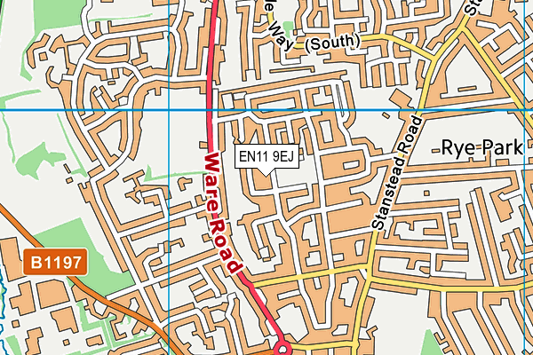 EN11 9EJ map - OS VectorMap District (Ordnance Survey)