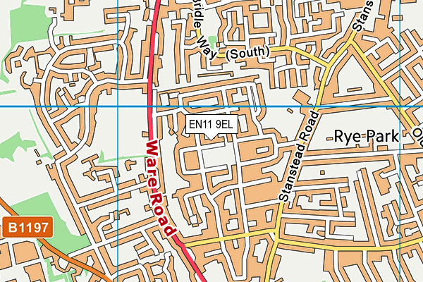 EN11 9EL map - OS VectorMap District (Ordnance Survey)