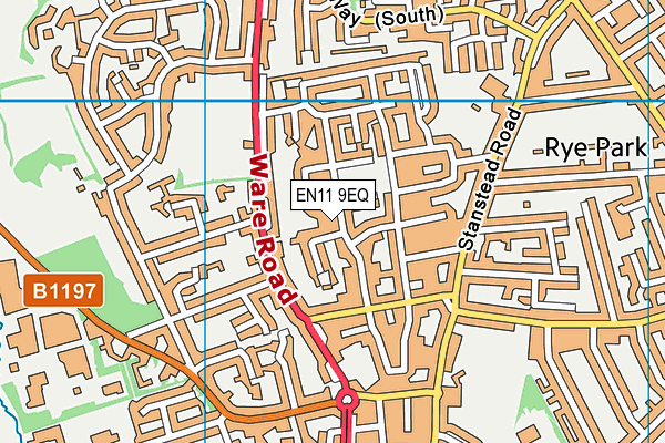 EN11 9EQ map - OS VectorMap District (Ordnance Survey)