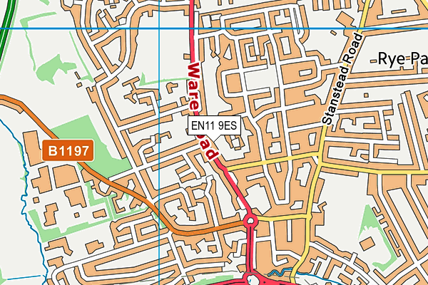 EN11 9ES map - OS VectorMap District (Ordnance Survey)