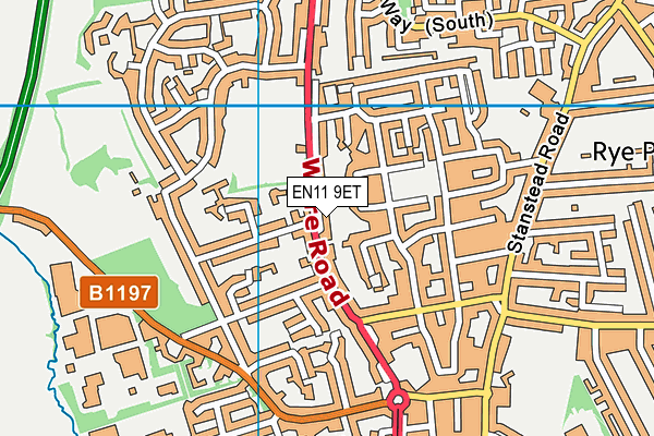 EN11 9ET map - OS VectorMap District (Ordnance Survey)