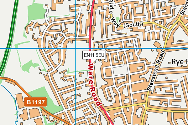 EN11 9EU map - OS VectorMap District (Ordnance Survey)