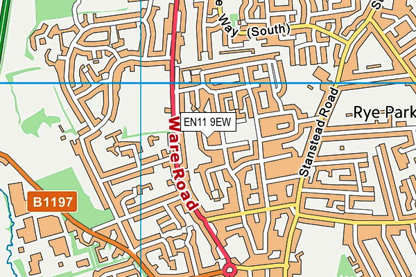 EN11 9EW map - OS VectorMap District (Ordnance Survey)