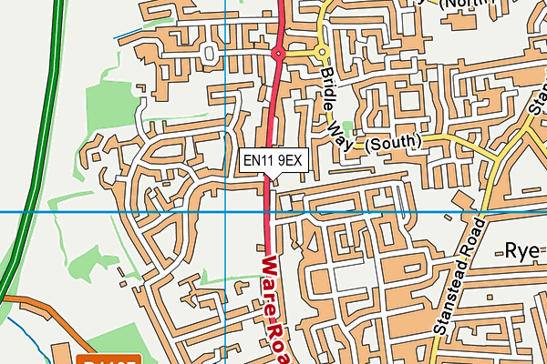 EN11 9EX map - OS VectorMap District (Ordnance Survey)
