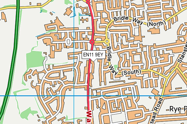 EN11 9EY map - OS VectorMap District (Ordnance Survey)