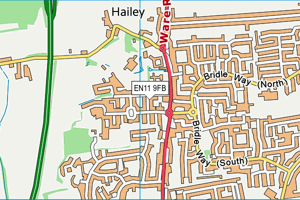 EN11 9FB map - OS VectorMap District (Ordnance Survey)