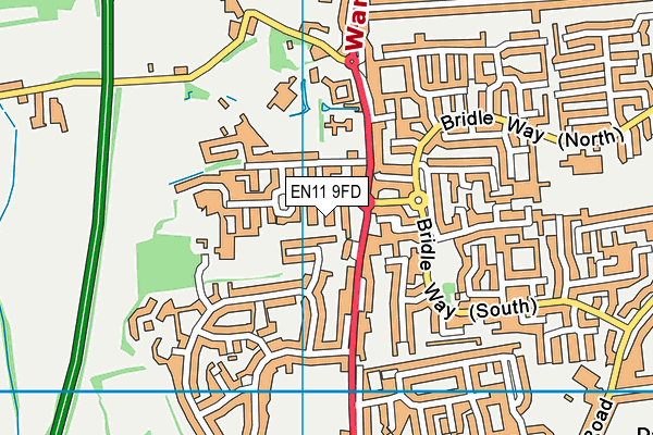 EN11 9FD map - OS VectorMap District (Ordnance Survey)