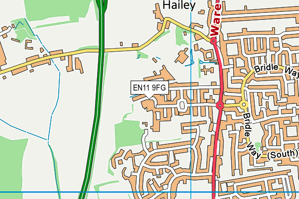 EN11 9FG map - OS VectorMap District (Ordnance Survey)