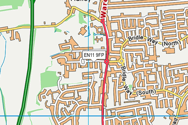 EN11 9FP map - OS VectorMap District (Ordnance Survey)