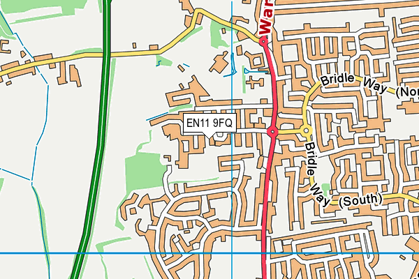 EN11 9FQ map - OS VectorMap District (Ordnance Survey)