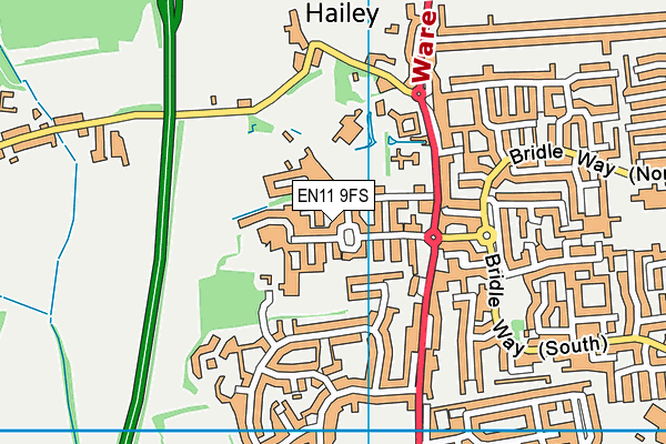 EN11 9FS map - OS VectorMap District (Ordnance Survey)