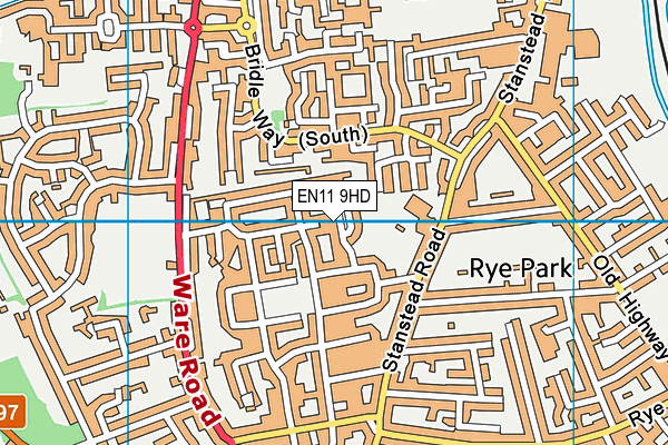 EN11 9HD map - OS VectorMap District (Ordnance Survey)