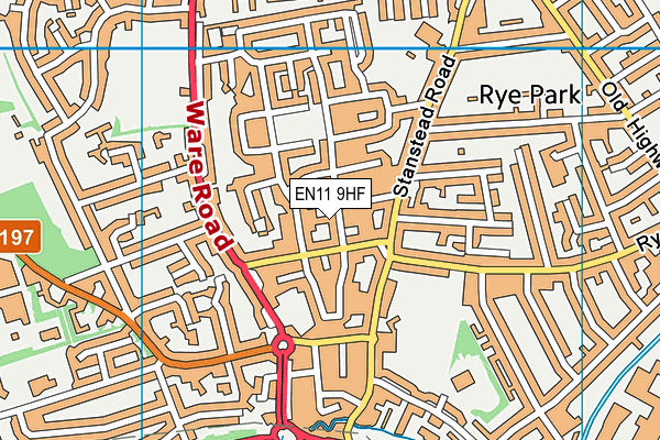 EN11 9HF map - OS VectorMap District (Ordnance Survey)