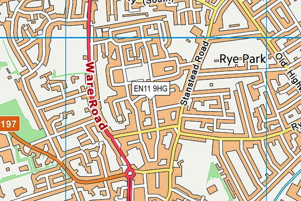 EN11 9HG map - OS VectorMap District (Ordnance Survey)