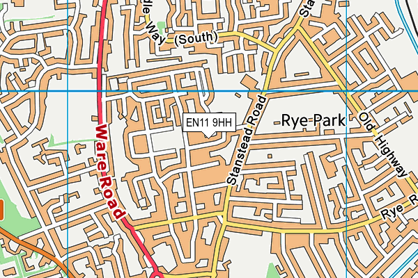 EN11 9HH map - OS VectorMap District (Ordnance Survey)