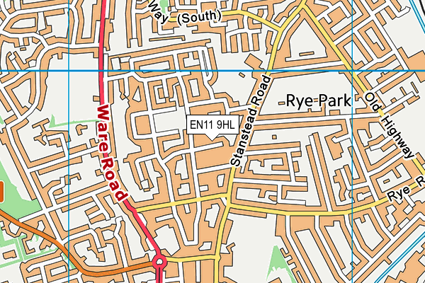 EN11 9HL map - OS VectorMap District (Ordnance Survey)