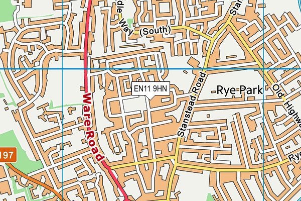 EN11 9HN map - OS VectorMap District (Ordnance Survey)