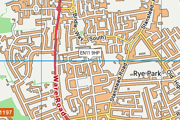 EN11 9HP map - OS VectorMap District (Ordnance Survey)