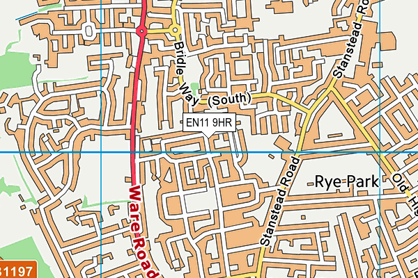 EN11 9HR map - OS VectorMap District (Ordnance Survey)