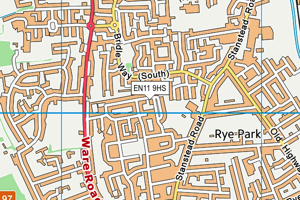 EN11 9HS map - OS VectorMap District (Ordnance Survey)