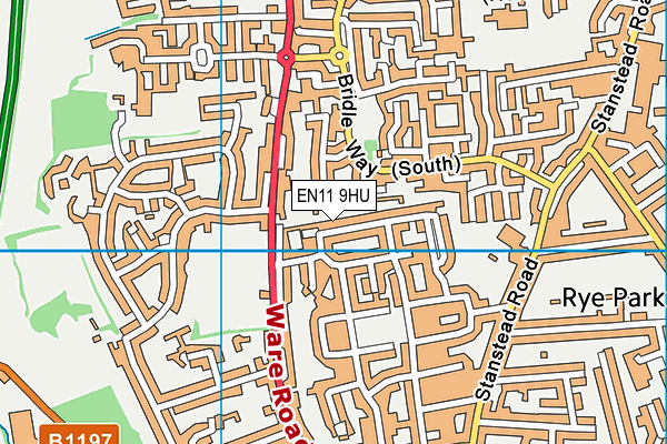 EN11 9HU map - OS VectorMap District (Ordnance Survey)