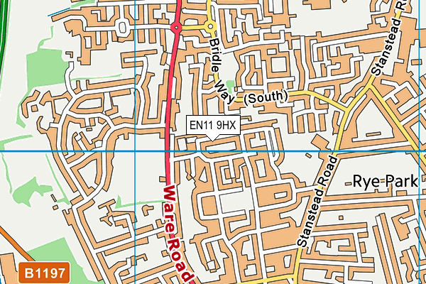 EN11 9HX map - OS VectorMap District (Ordnance Survey)