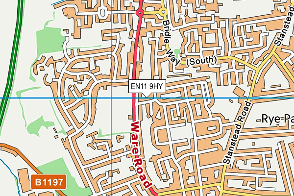 EN11 9HY map - OS VectorMap District (Ordnance Survey)