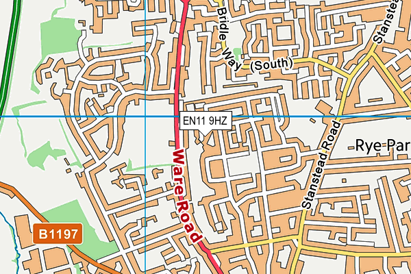 EN11 9HZ map - OS VectorMap District (Ordnance Survey)