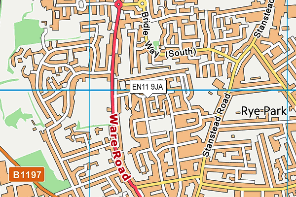 EN11 9JA map - OS VectorMap District (Ordnance Survey)