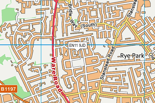 EN11 9JD map - OS VectorMap District (Ordnance Survey)