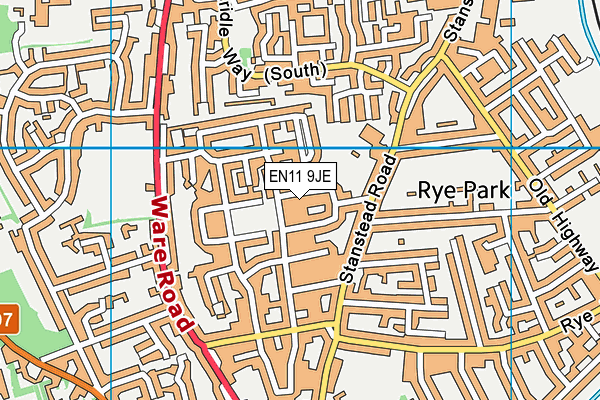 EN11 9JE map - OS VectorMap District (Ordnance Survey)