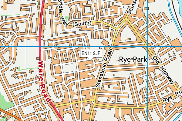 EN11 9JF map - OS VectorMap District (Ordnance Survey)