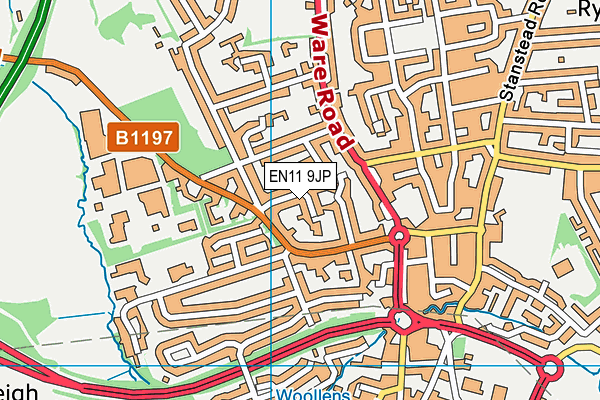 EN11 9JP map - OS VectorMap District (Ordnance Survey)