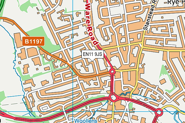 EN11 9JS map - OS VectorMap District (Ordnance Survey)