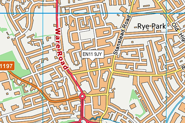 EN11 9JY map - OS VectorMap District (Ordnance Survey)