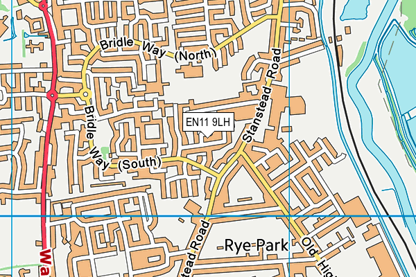 EN11 9LH map - OS VectorMap District (Ordnance Survey)