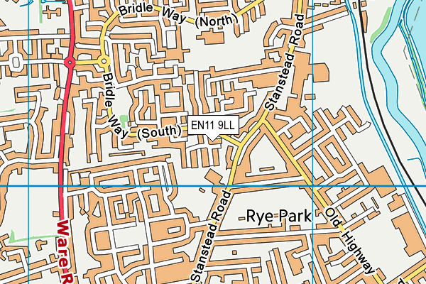 EN11 9LL map - OS VectorMap District (Ordnance Survey)