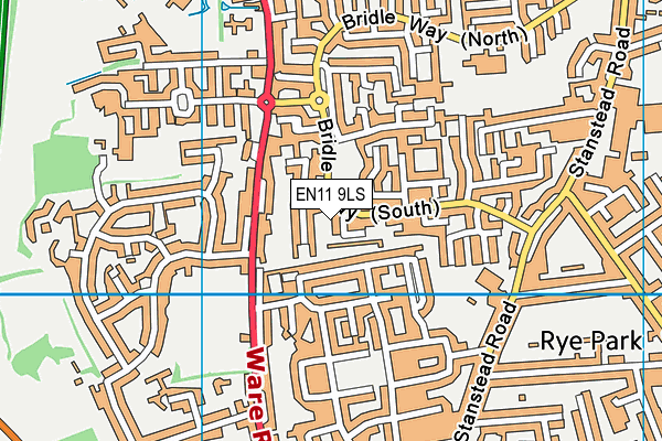 EN11 9LS map - OS VectorMap District (Ordnance Survey)