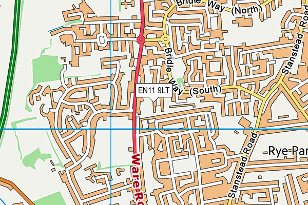 EN11 9LT map - OS VectorMap District (Ordnance Survey)