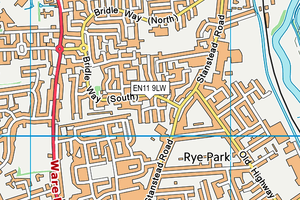 EN11 9LW map - OS VectorMap District (Ordnance Survey)