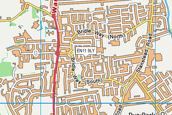 EN11 9LY map - OS VectorMap District (Ordnance Survey)