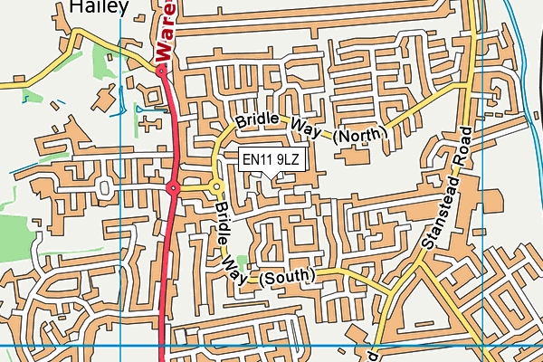 EN11 9LZ map - OS VectorMap District (Ordnance Survey)