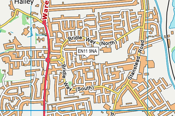 EN11 9NA map - OS VectorMap District (Ordnance Survey)