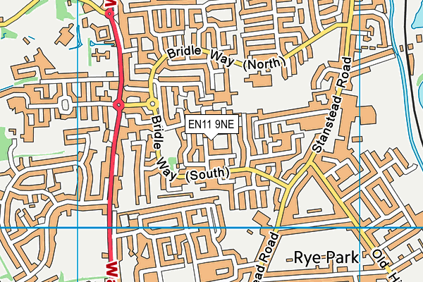 EN11 9NE map - OS VectorMap District (Ordnance Survey)