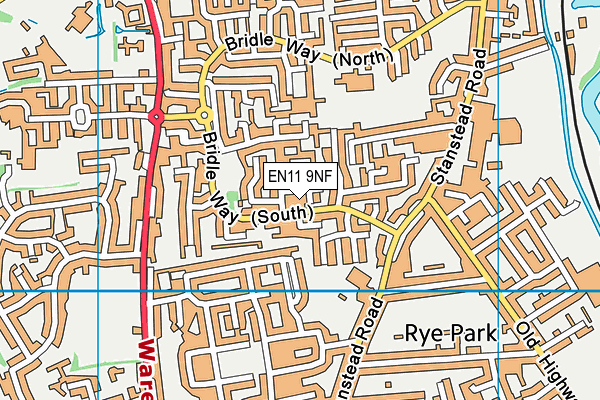 EN11 9NF map - OS VectorMap District (Ordnance Survey)