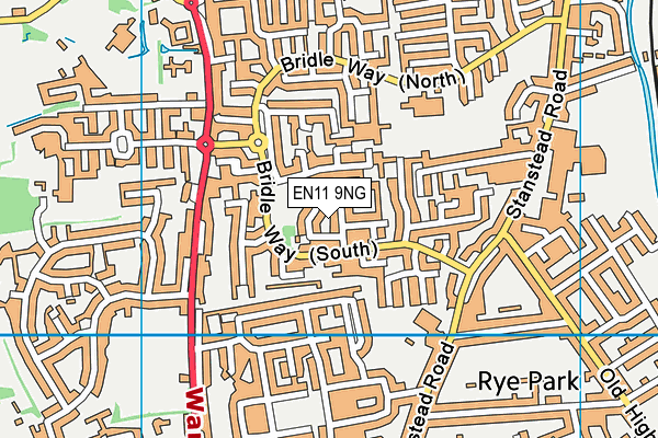 EN11 9NG map - OS VectorMap District (Ordnance Survey)