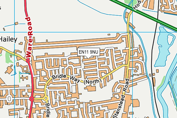 EN11 9NU map - OS VectorMap District (Ordnance Survey)