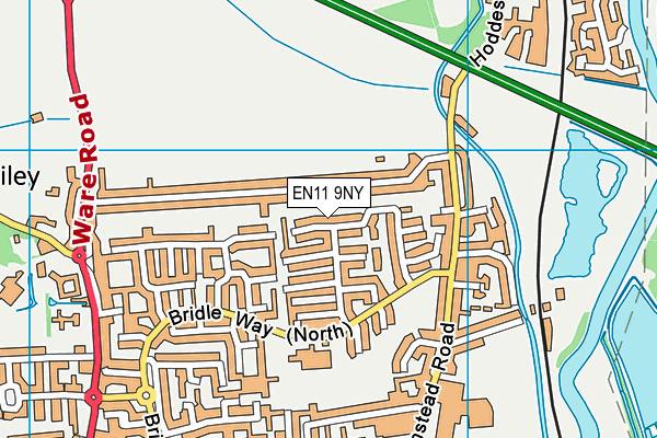 EN11 9NY map - OS VectorMap District (Ordnance Survey)