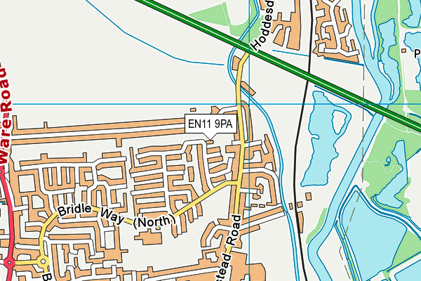 EN11 9PA map - OS VectorMap District (Ordnance Survey)