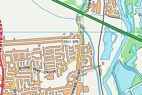 EN11 9PB map - OS VectorMap District (Ordnance Survey)